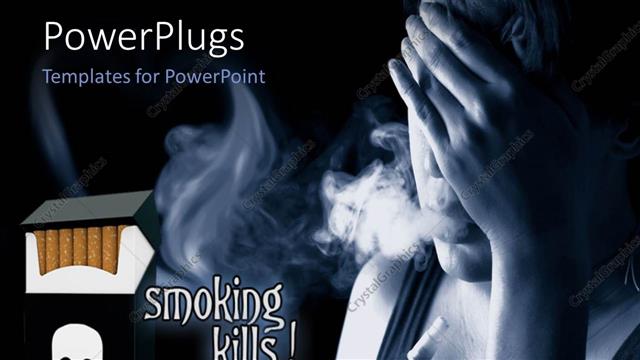  Presentation with cigarette - Anti-smoking flyer with cigarette and text SMOKING KILLS