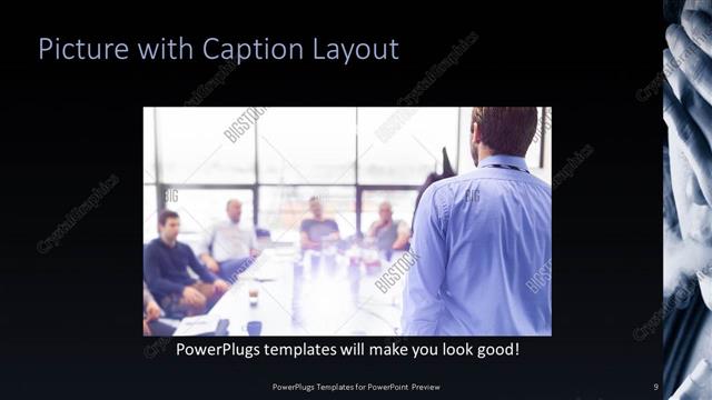 Picture with Caption presentation slide layout