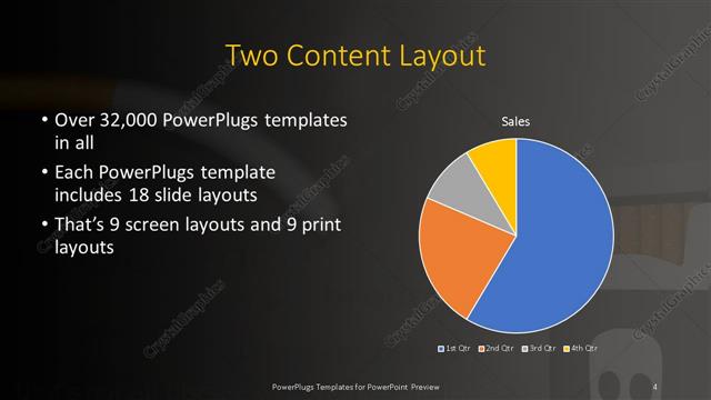 Two Content presentation slide layout