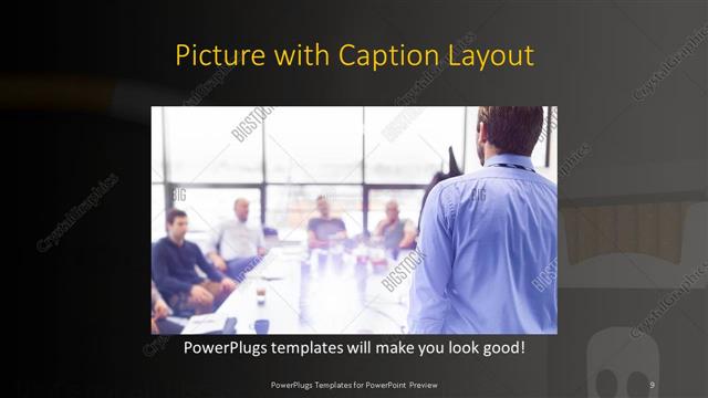 Picture with Caption presentation slide layout
