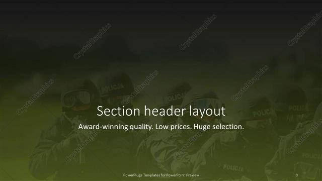 Section Header presentation slide layout