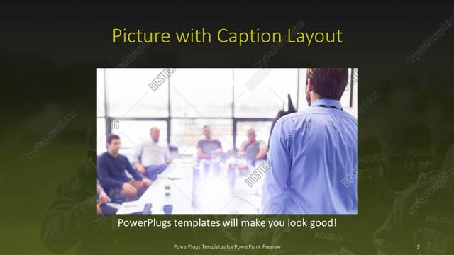 Picture with Caption presentation slide layout