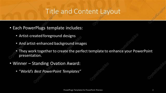 Title and Content presentation slide layout