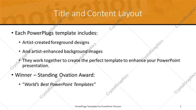 Title and Content presentation slide layout