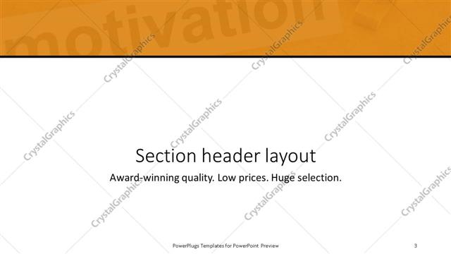 Section Header presentation slide layout