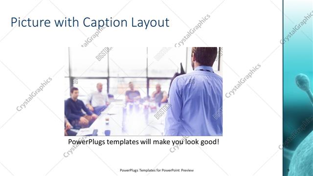 Picture with Caption presentation slide layout
