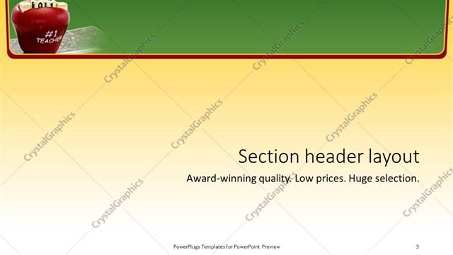 Section Header presentation slide layout