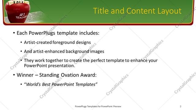 Title and Content presentation slide layout
