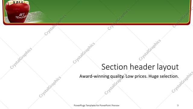 Section Header presentation slide layout