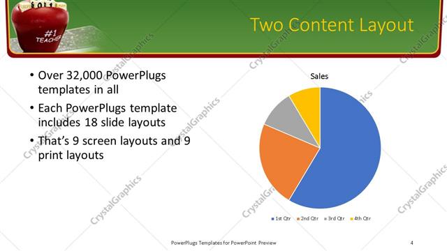 Two Content presentation slide layout