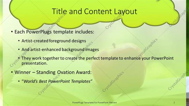 Title and Content presentation slide layout