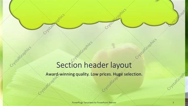 Section Header presentation slide layout