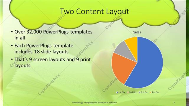 Two Content presentation slide layout
