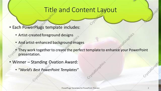 Title and Content presentation slide layout