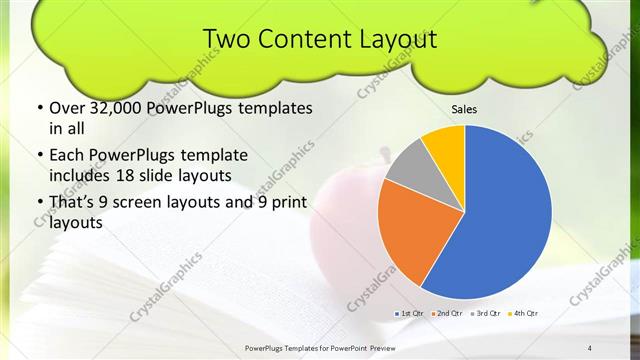 Two Content presentation slide layout