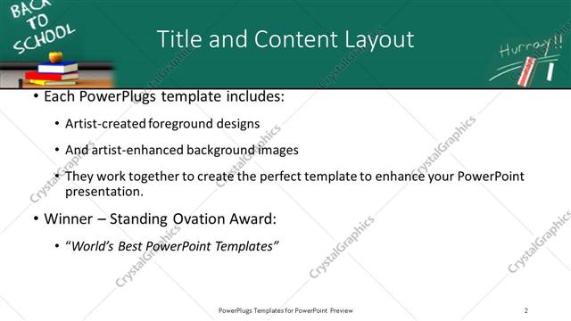 Title and Content presentation slide layout