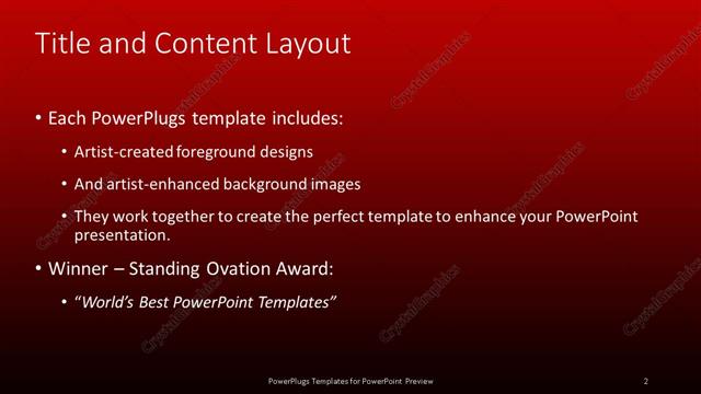 Title and Content presentation slide layout
