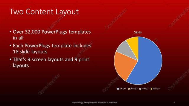 Two Content presentation slide layout
