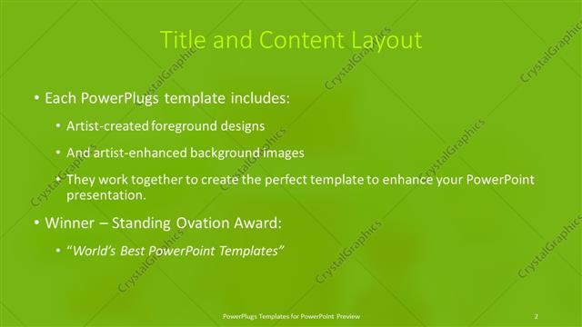 Title and Content presentation slide layout
