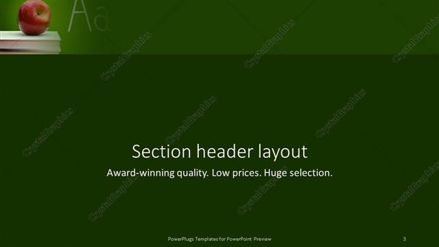 Section Header presentation slide layout