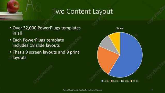 Two Content presentation slide layout