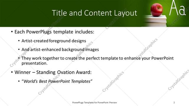 Title and Content presentation slide layout