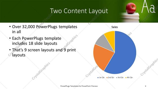 Two Content presentation slide layout