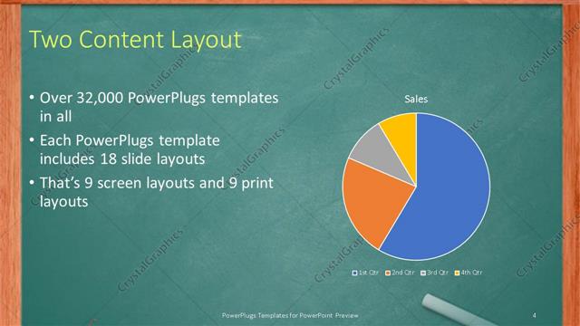 Two Content presentation slide layout