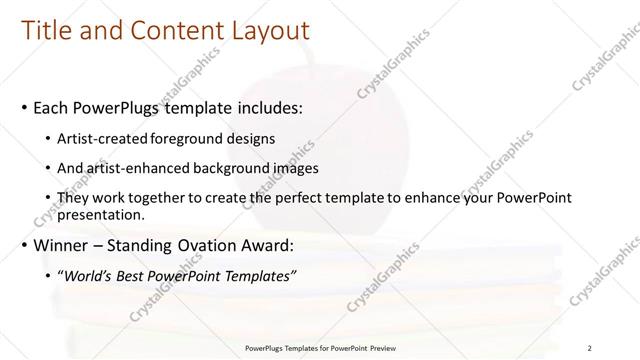 Title and Content presentation slide layout