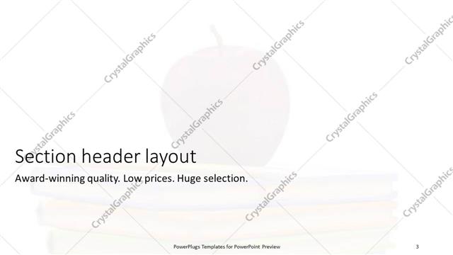 Section Header presentation slide layout