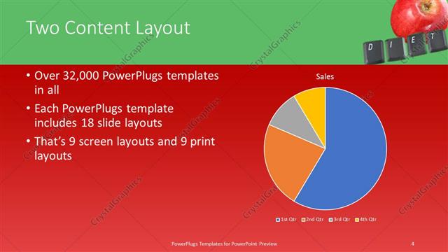 Two Content presentation slide layout