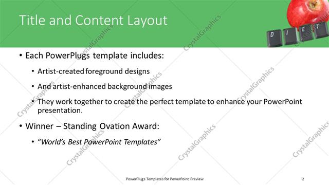 Title and Content presentation slide layout