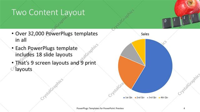 Two Content presentation slide layout
