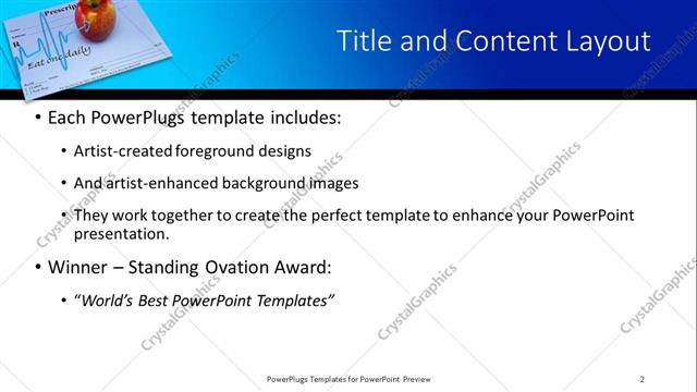 Title and Content presentation slide layout