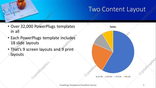 Two Content presentation slide layout