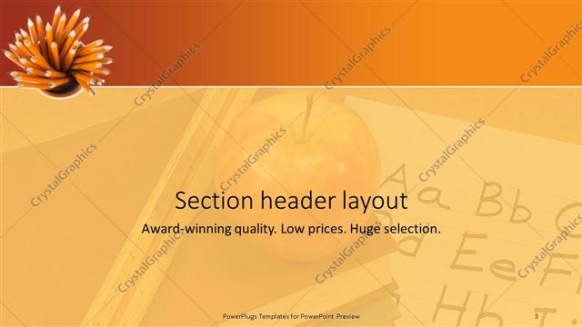 Section Header presentation slide layout