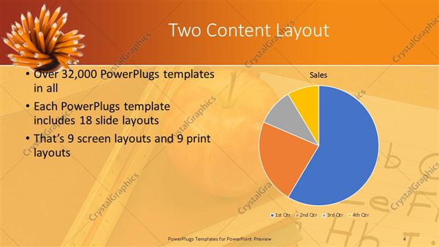 Two Content presentation slide layout