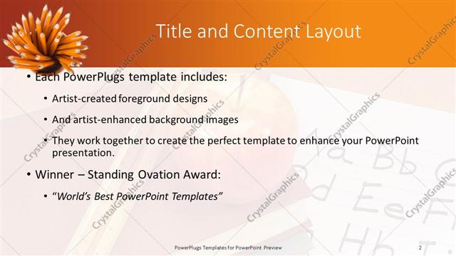 Title and Content presentation slide layout