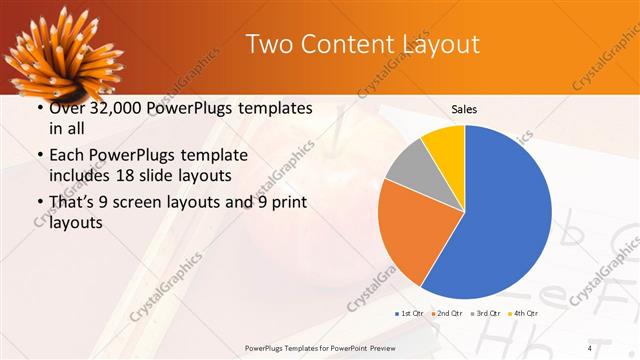Two Content presentation slide layout