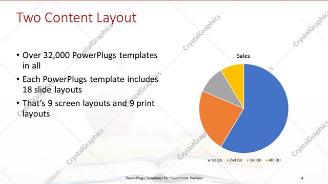 Two Content presentation slide layout