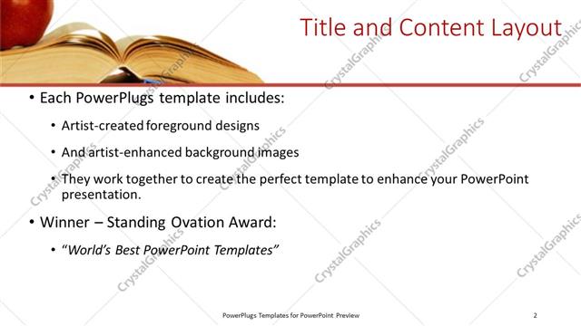 Title and Content presentation slide layout