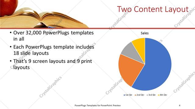Two Content presentation slide layout