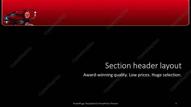 Section Header presentation slide layout