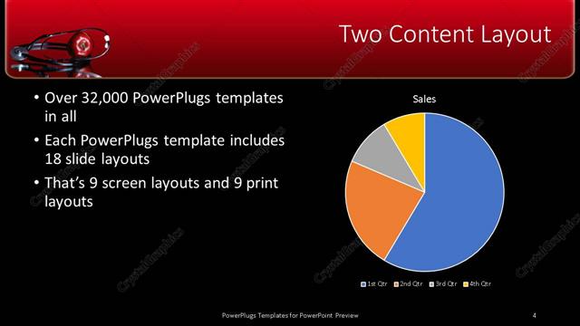 Two Content presentation slide layout