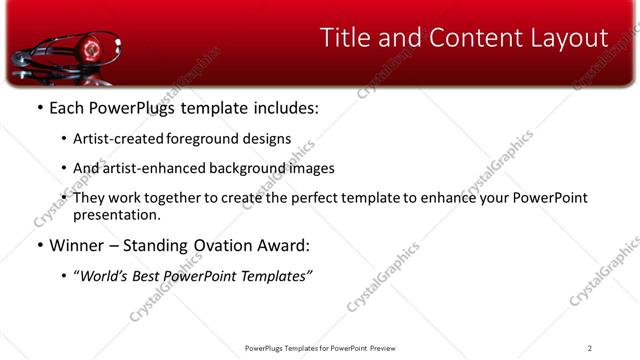 Title and Content presentation slide layout