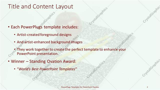 Title and Content presentation slide layout