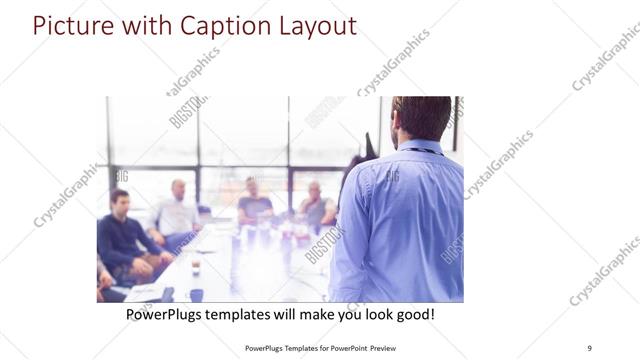 Picture with Caption presentation slide layout