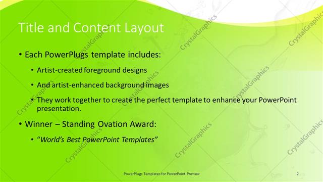 Title and Content presentation slide layout
