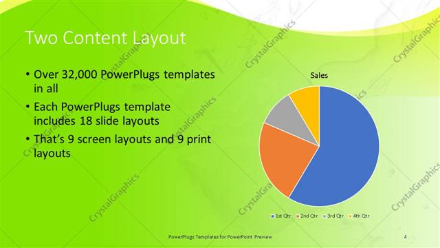 Two Content presentation slide layout
