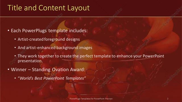 Title and Content presentation slide layout